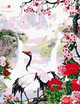 Журавли у водопада