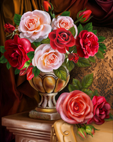 Без бренда «Букет роз в изящной вазе» в Барнауле 