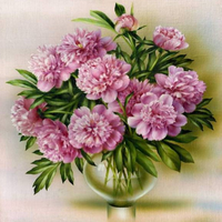 Без бренда «Пионы в круглой прозрачной вазе» в Барнауле 