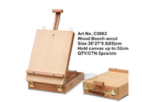 Без бренда «Набор подарочный «Две картинки» 27 предметов: этюдник 35 см из бука, краски акрил 12x12 мл, 2 холста 22x30 на мдф, 10 кисти, мастихин, палитра» в Барнауле 