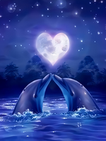 Без бренда «Дельфины под луной вида сердца (20шт)» в Барнауле 