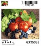 Картина по номерам 40x50 Фрукты, ягоды и орехи