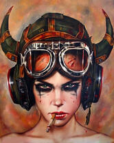 Без бренда «Девушка в шлеме с сигаретой» в Барнауле 