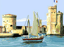 Парусник у французского порта