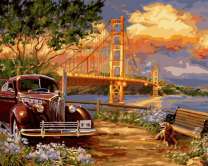 Без бренда «Американский автомобиль на фоне моста через залив» в Барнауле 