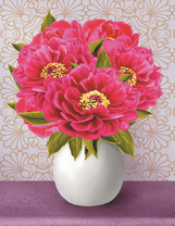 Букет с роскошных пионов