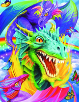 Цветные драконы и бабочки