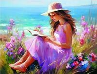 Без бренда «Девочка читает на берегу» в Барнауле  в интернет-магазине  Без бренда «Девочка читает на берегу» в Барнауле