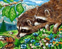 Без бренда «Еноты и бабочка на цветочной поляне» в Барнауле 